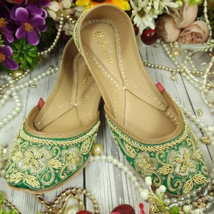 mogra flower green gold