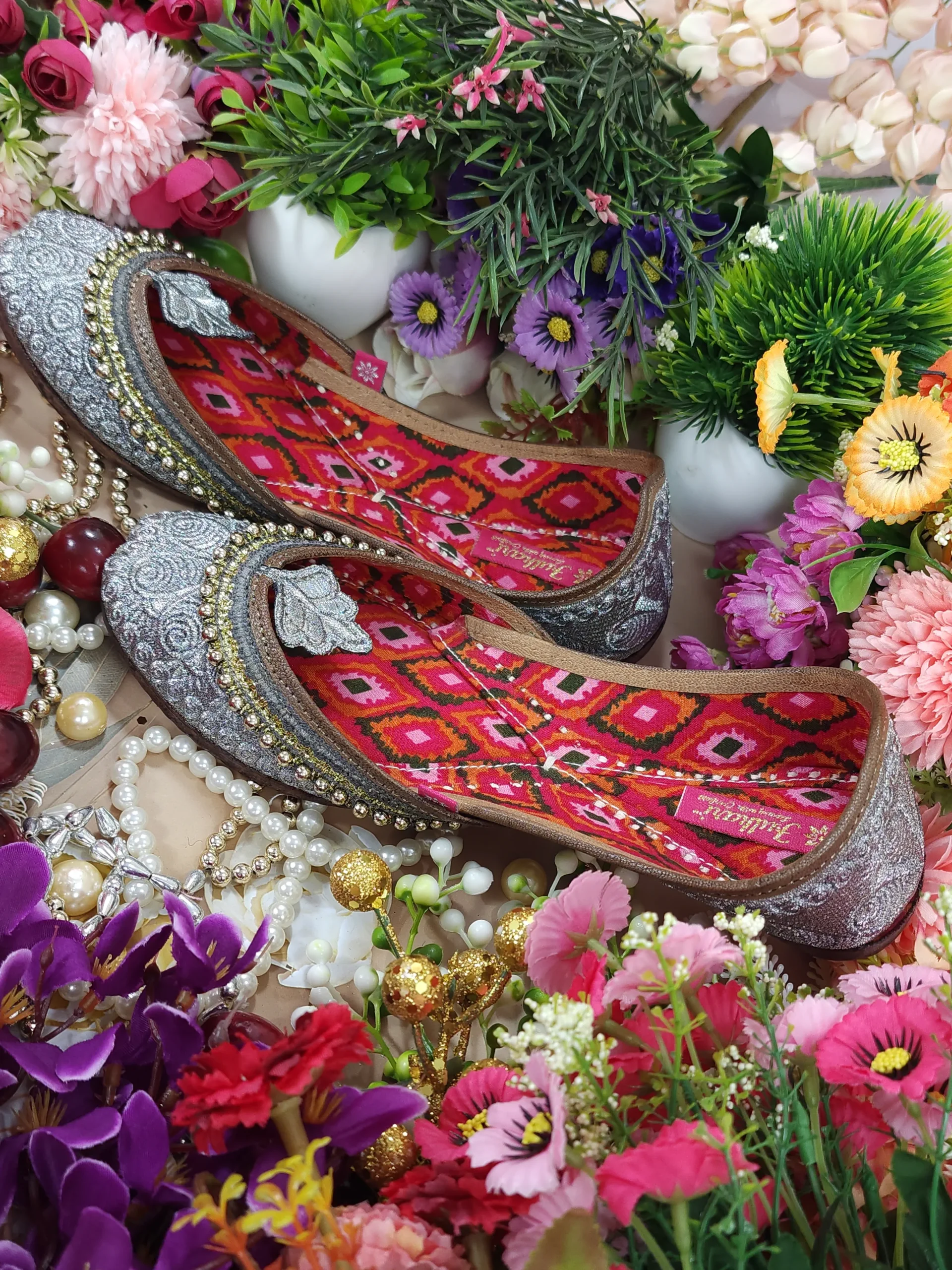leaf payal gunmetal silver leaf payal gunmetal silver