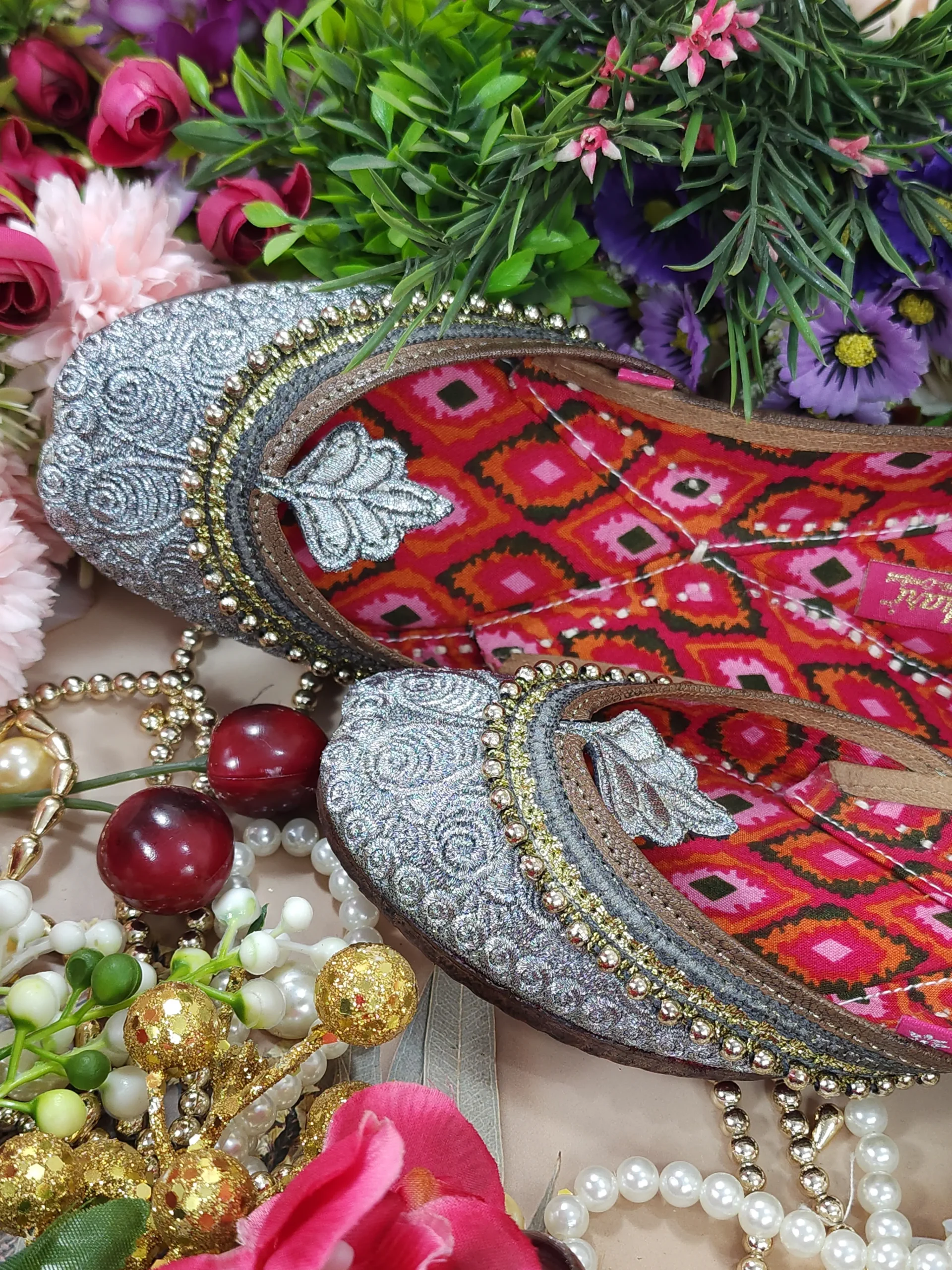leaf payal gunmetal silver leaf payal gunmetal silver