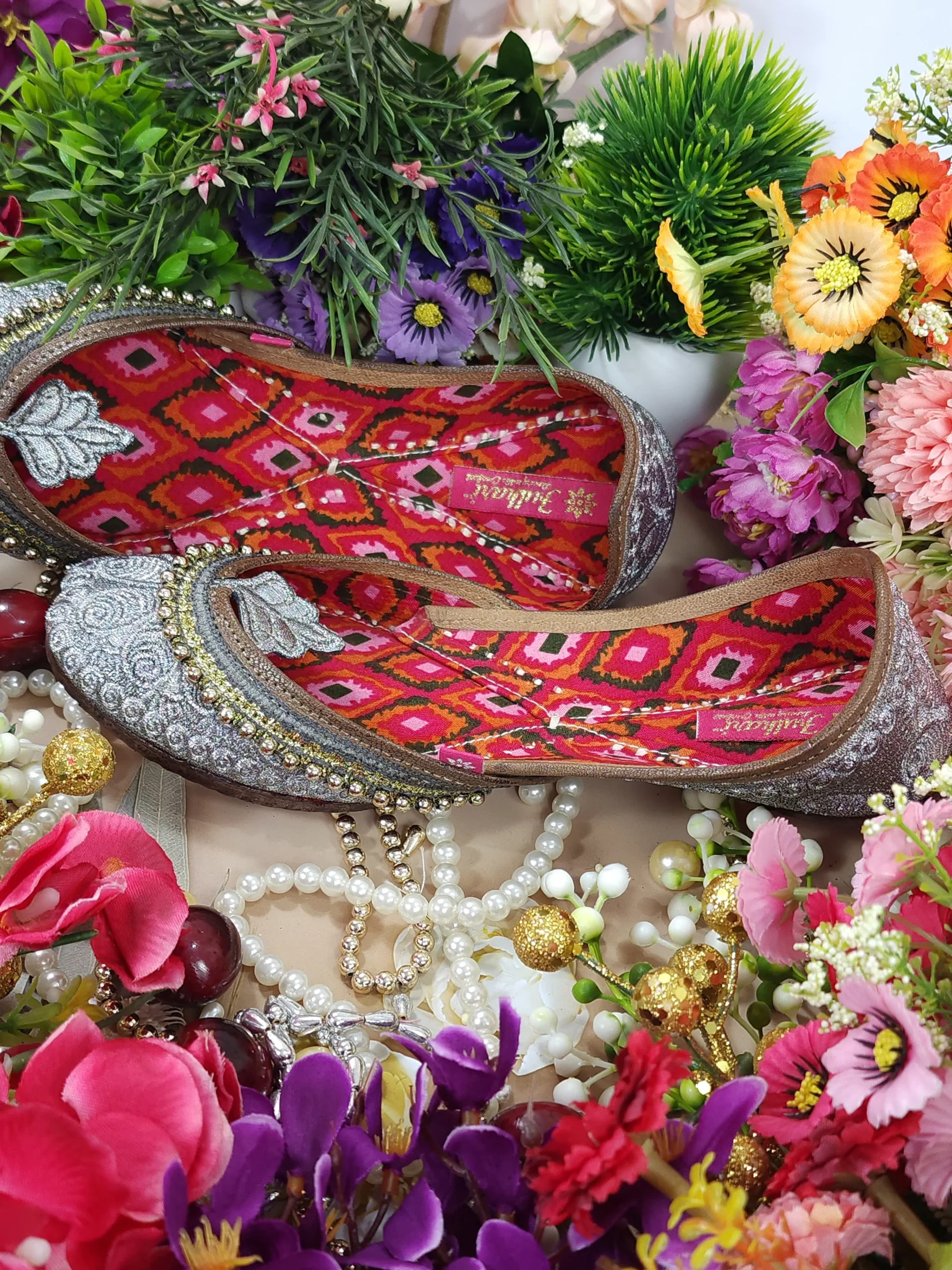 leaf payal gunmetal silver leaf payal gunmetal silver