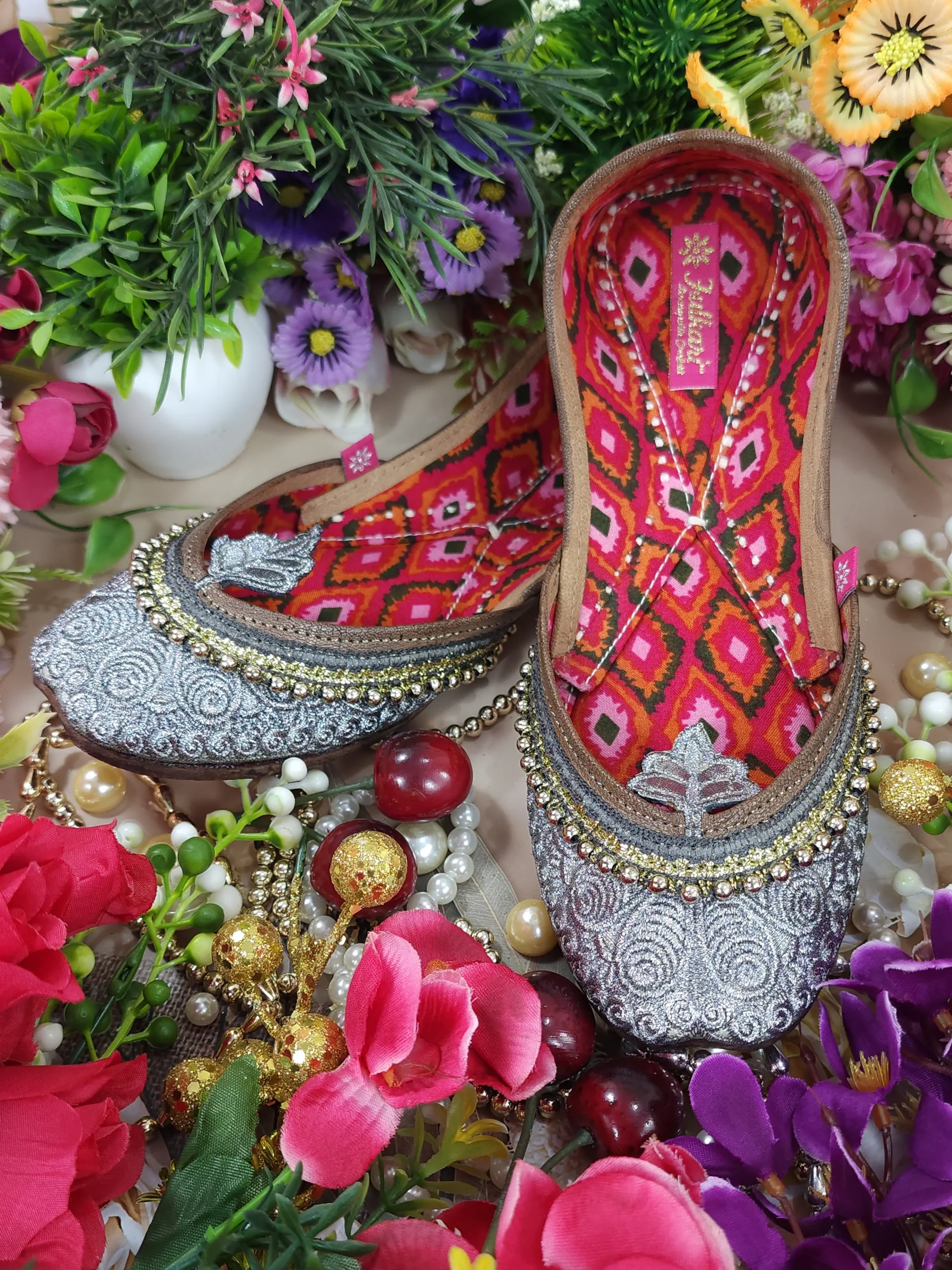 leaf payal gunmetal silver leaf payal gunmetal silver