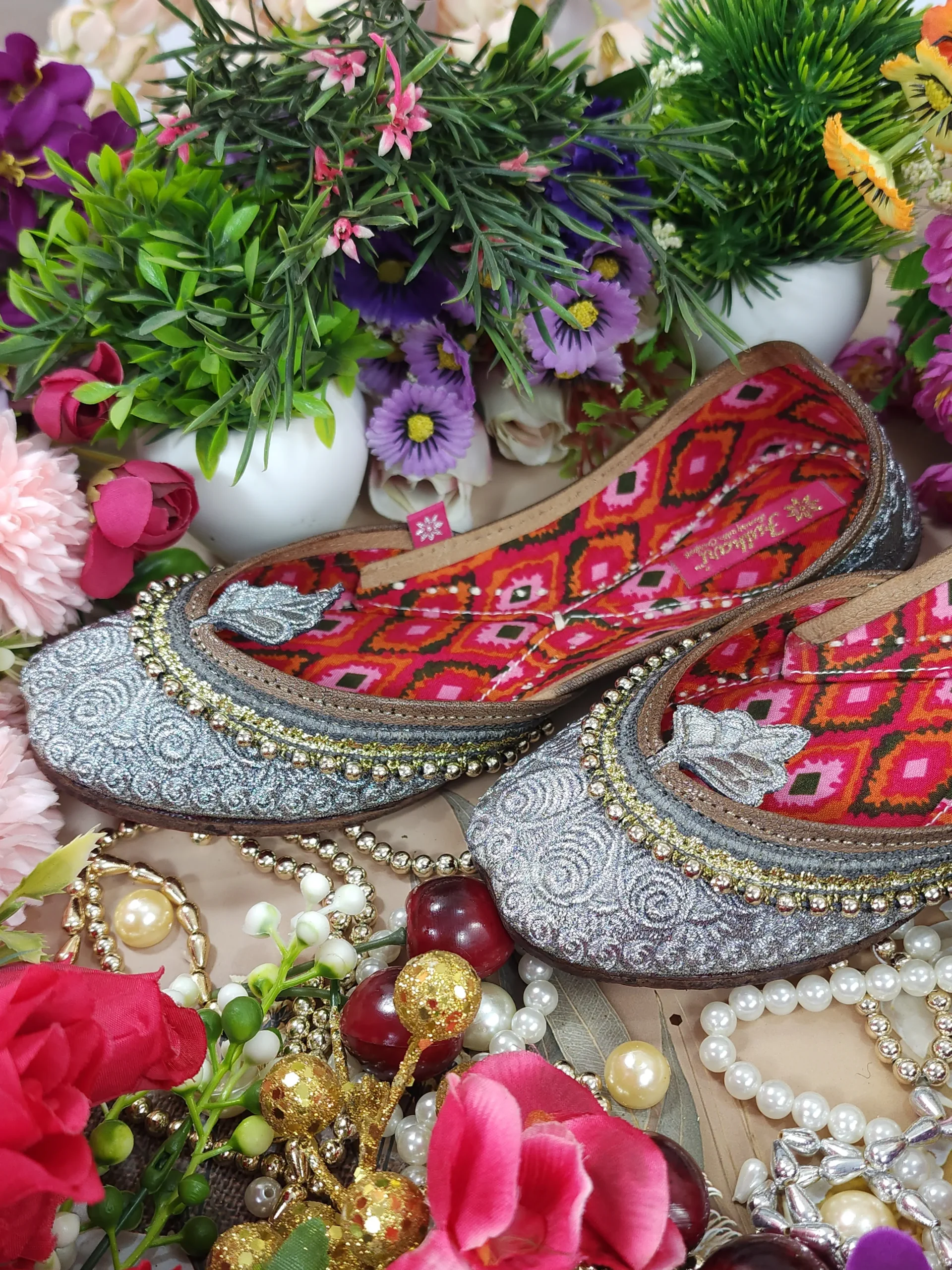 leaf payal gunmetal silver leaf payal gunmetal silver