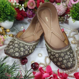 phulkari lily zarri flower brown gold