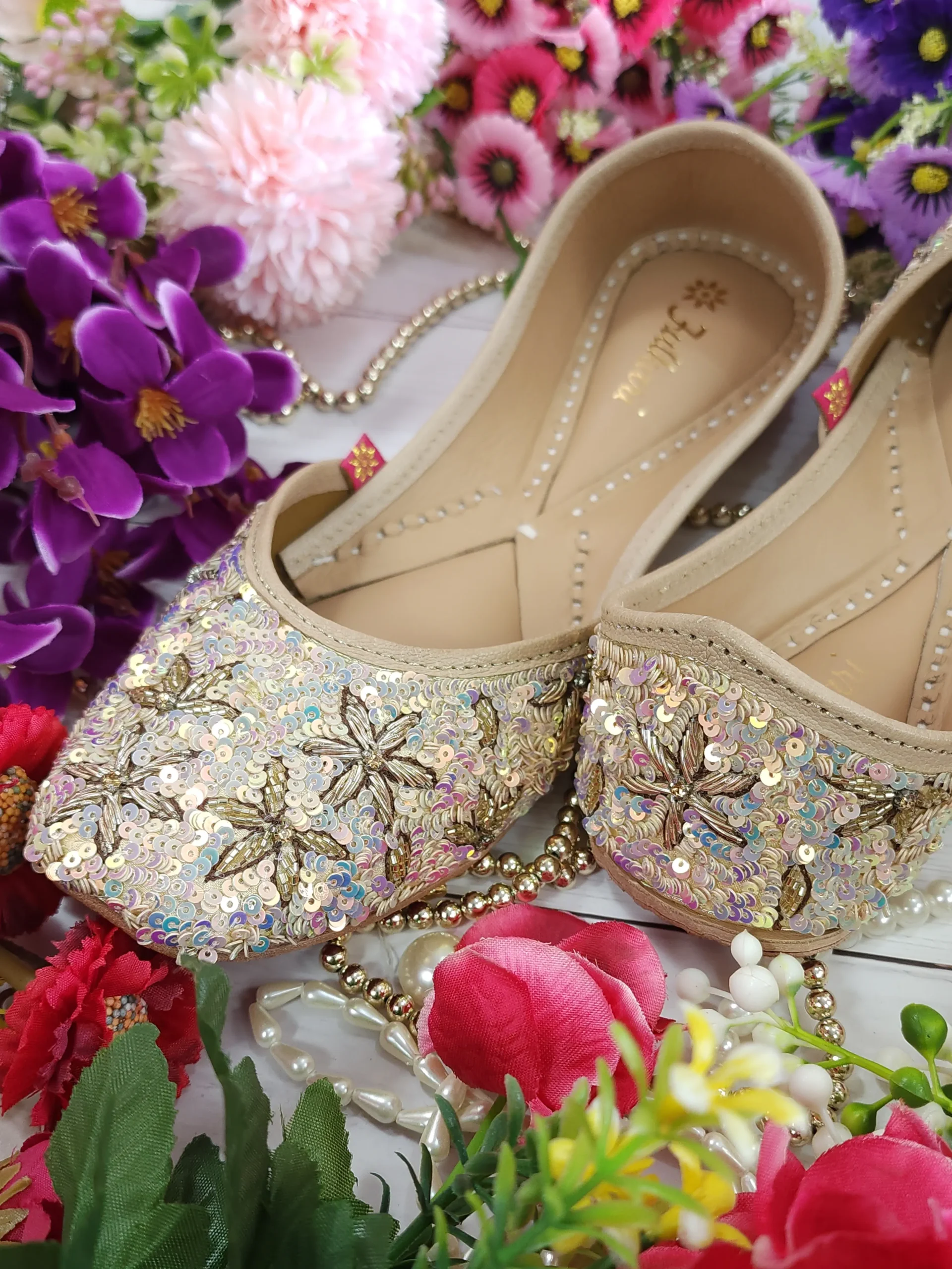 sequins daylily flower rose gold sequins daylily flower rose gold