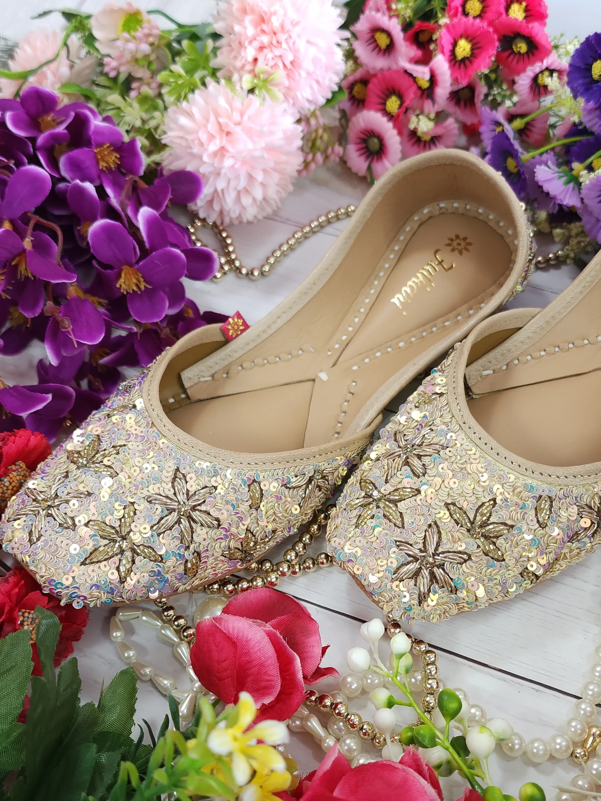 sequins daylily flower rose gold sequins daylily flower rose gold