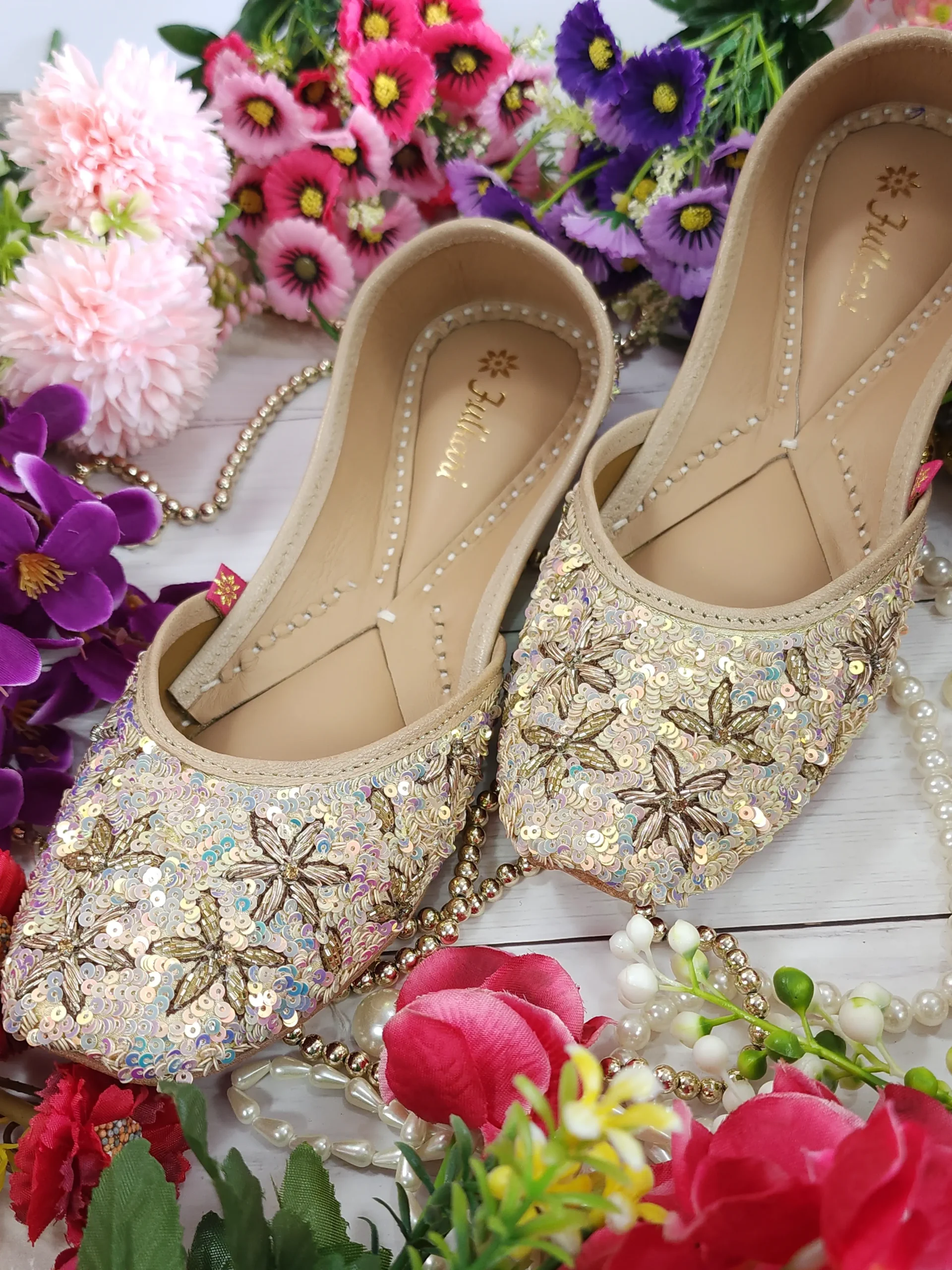 sequins daylily flower rose gold sequins daylily flower rose gold