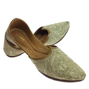 taj embroidered tan gold