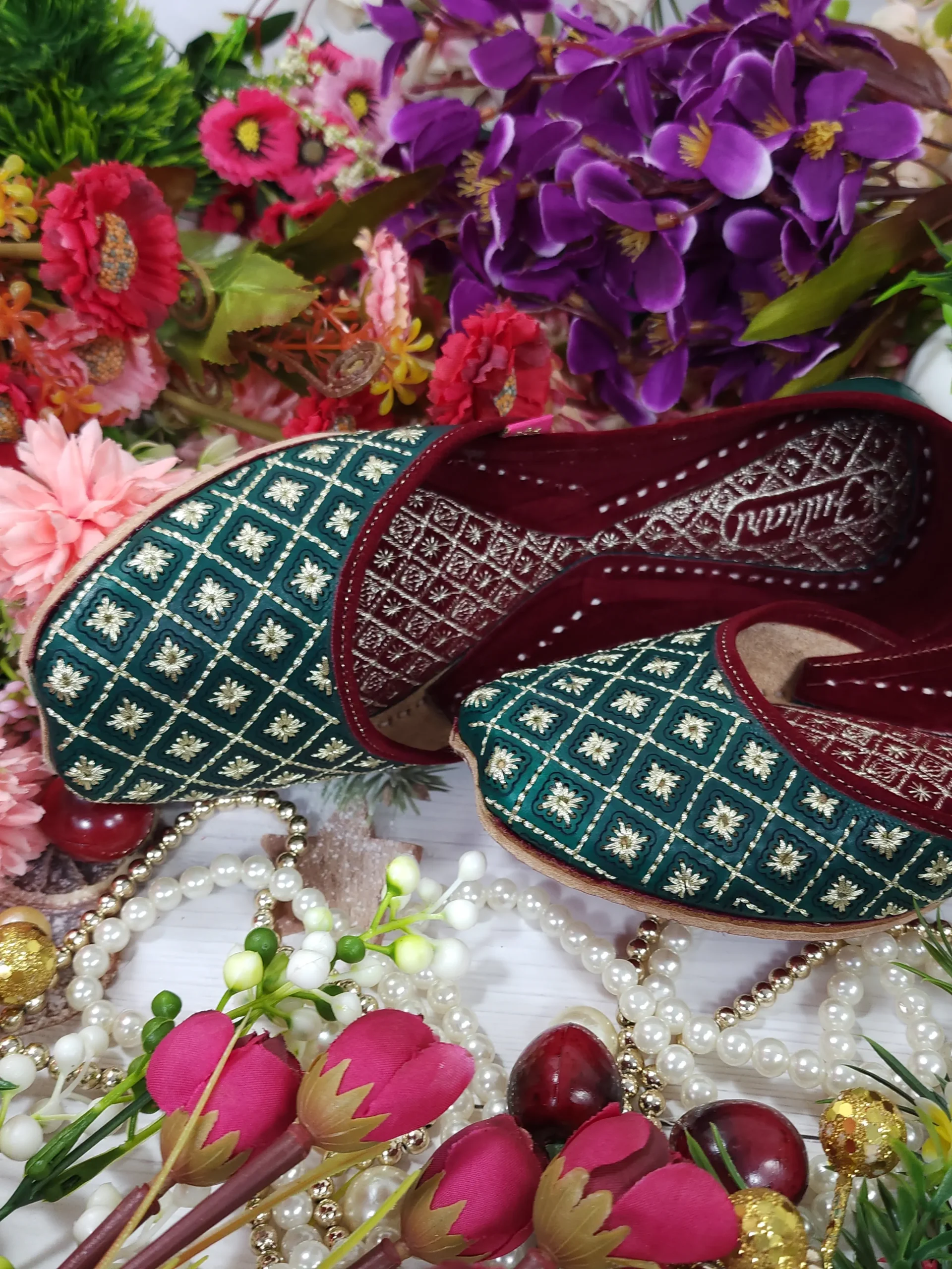 zarri stone leather embroidery green gold semi casual green gold zarri stone leather embroidery green gold semi casual green gold
