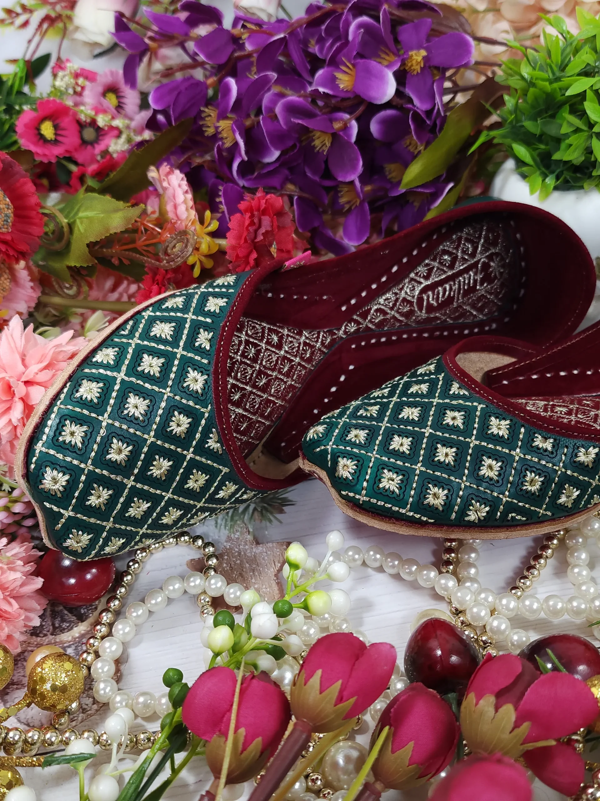 zarri stone leather embroidery green gold semi casual green gold zarri stone leather embroidery green gold semi casual green gold