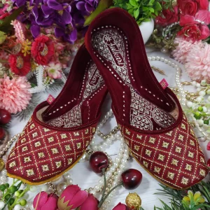 zarri stone leather embroidery red gold semi casual red gold