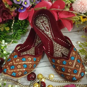 zarri flowers leather sequins and zarri embroidry brown multicolor semi casual brown multicolor