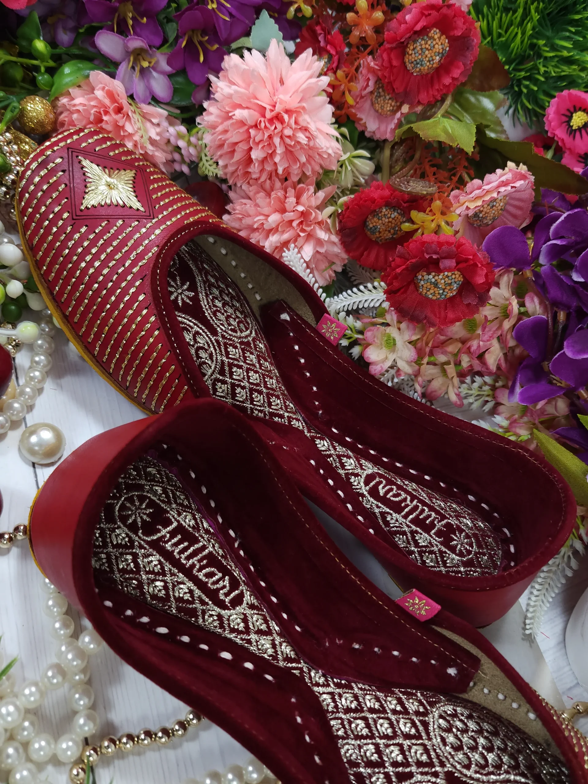 sunshine leather embroidry red gold semi casual red gold sunshine leather embroidry red gold semi casual red gold