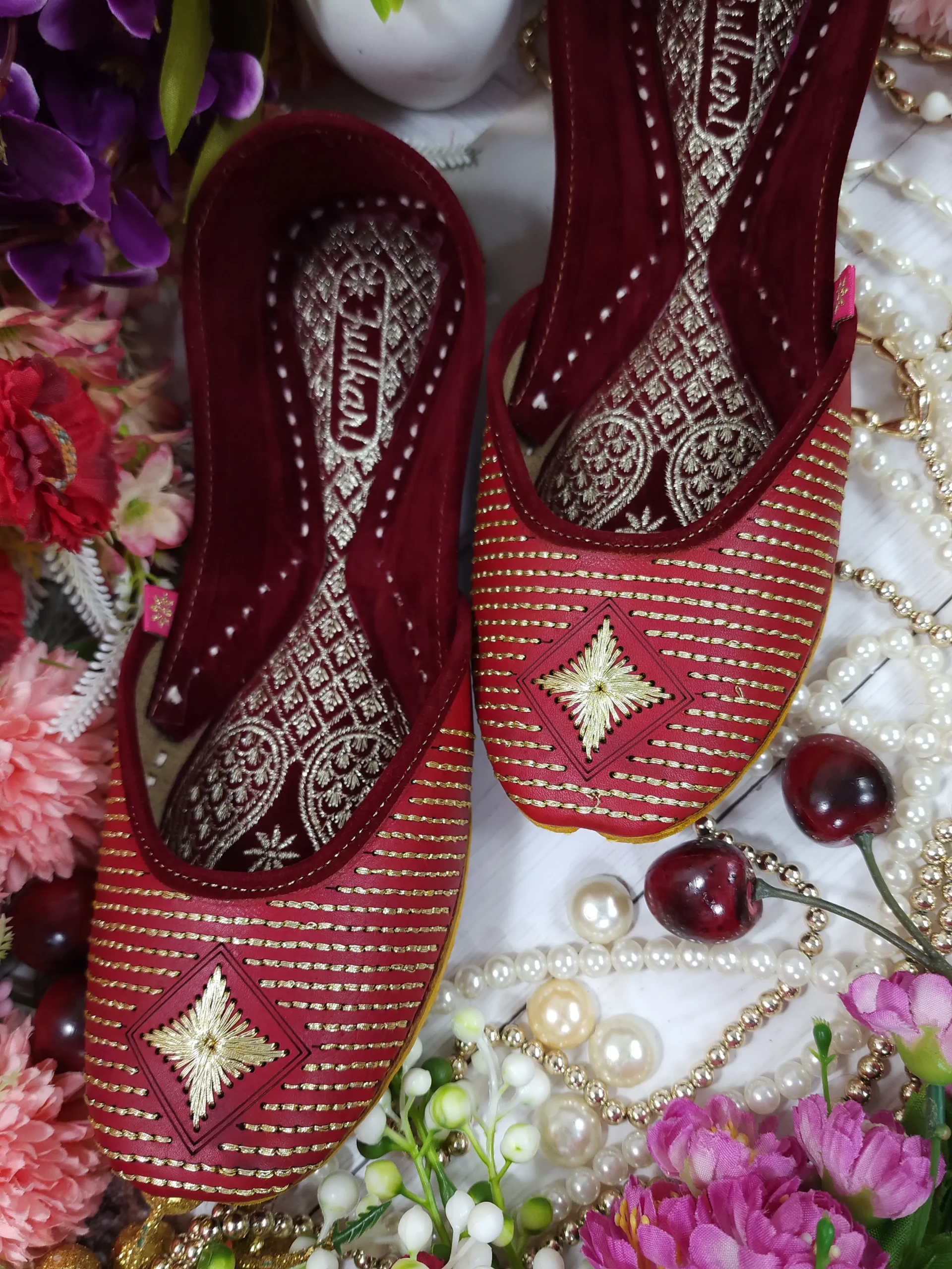 sunshine leather embroidry red gold semi casual red gold sunshine leather embroidry red gold semi casual red gold