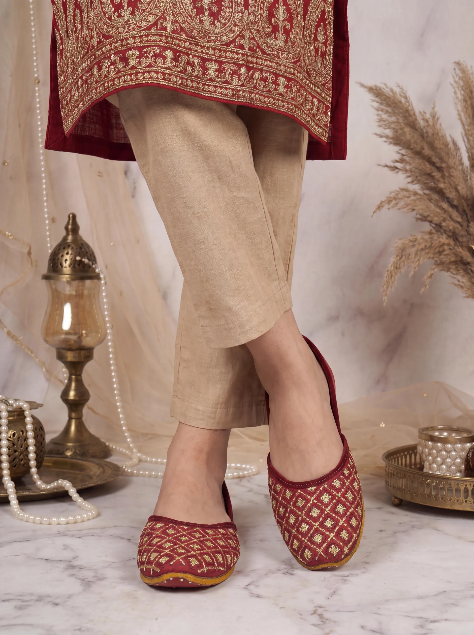zarri stone leather embroidery red gold zarri stone leather embroidery red gold