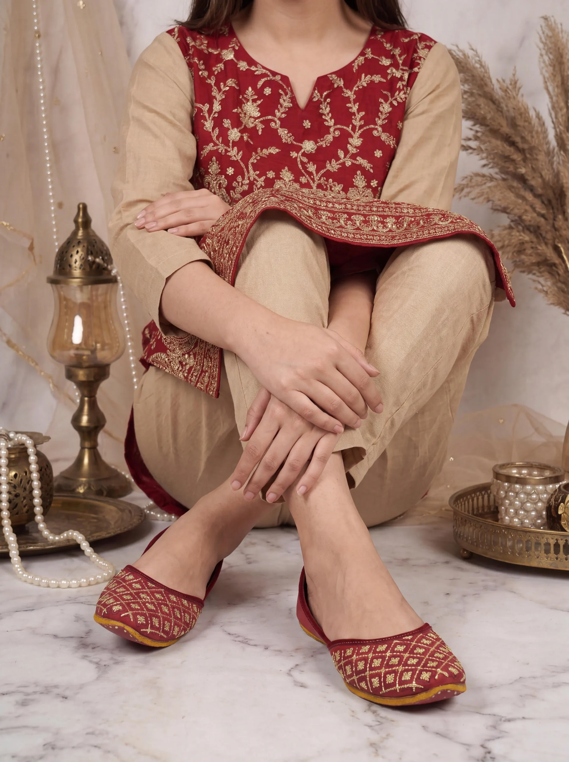 zarri stone leather embroidery red gold zarri stone leather embroidery red gold
