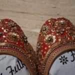 buy fulkari women pink embellished leather ethnic mojaris flats flats for women 19779234 myntra 07 08 2026 11 10 pm